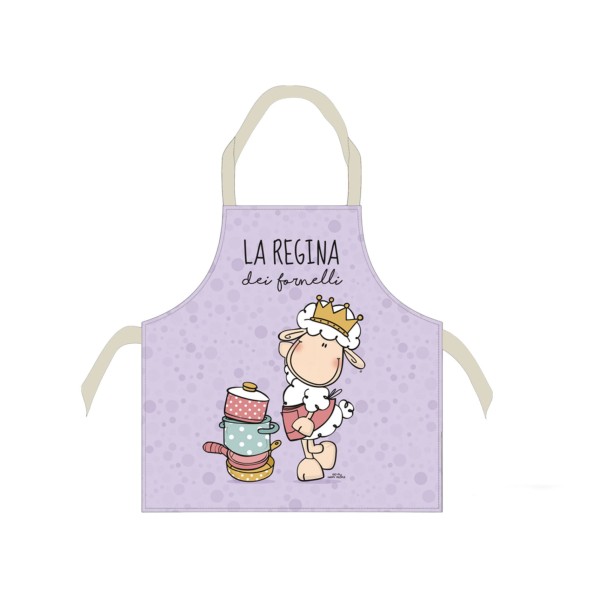 HAPPY PEOPLE CHEF KITCHEN APRON 100% COTTON - REGINA QUEEN