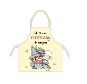 GREMBIULE CUOCO CUCINA HAPPY PEOPLE 100% COTONE - CHI TI AMA