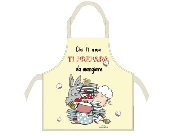 GREMBIULE CUOCO CUCINA HAPPY PEOPLE 100% COTONE - CHI TI AMA