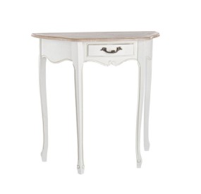 JUSTINE CONSOLE ENTRY TABLE 1 DRAWER IN WHITE WOOD BIZZOTTO