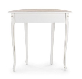 JUSTINE CONSOLE ENTRY TABLE 1 DRAWER IN WHITE WOOD BIZZOTTO