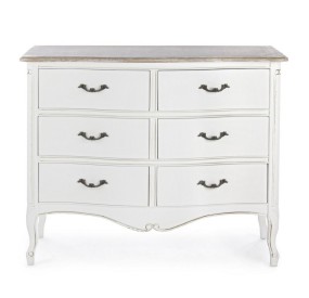 JUSTINE BIZZOTTO CHEST OF DRAWERS IN WHITE WOOD 7 DRAWERS