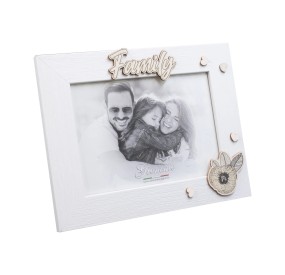 CORNICE PORTA FOTO FAMILY LEGNO BIANCO GIEMME