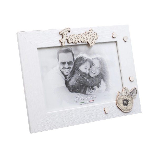 CORNICE PORTA FOTO FAMILY LEGNO BIANCO GIEMME