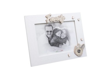 CORNICE PORTA FOTO FAMILY LEGNO BIANCO GIEMME