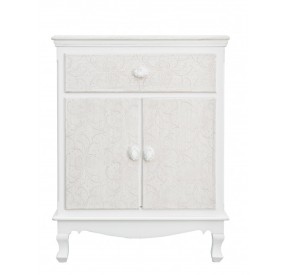 CLORINE CABINET OF DRAWERS 1 DOOR 1 DRAWER IN WHITE WOOD BIZZOTTO