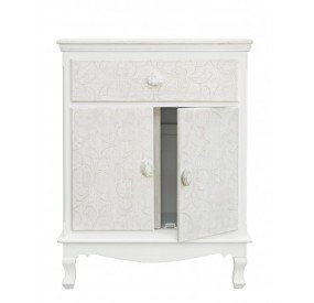 CLORINE CABINET OF DRAWERS 1 DOOR 1 DRAWER IN WHITE WOOD BIZZOTTO