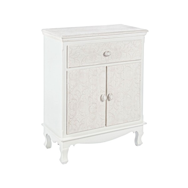 CLORINE CABINET OF DRAWERS 1 DOOR 1 DRAWER IN WHITE WOOD BIZZOTTO