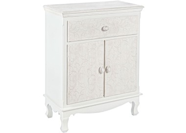 CLORINE CABINET OF DRAWERS 1 DOOR 1 DRAWER IN WHITE WOOD BIZZOTTO