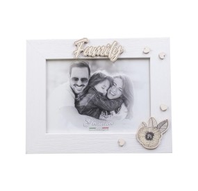 CORNICE PORTA FOTO FAMILY LEGNO BIANCO GIEMME