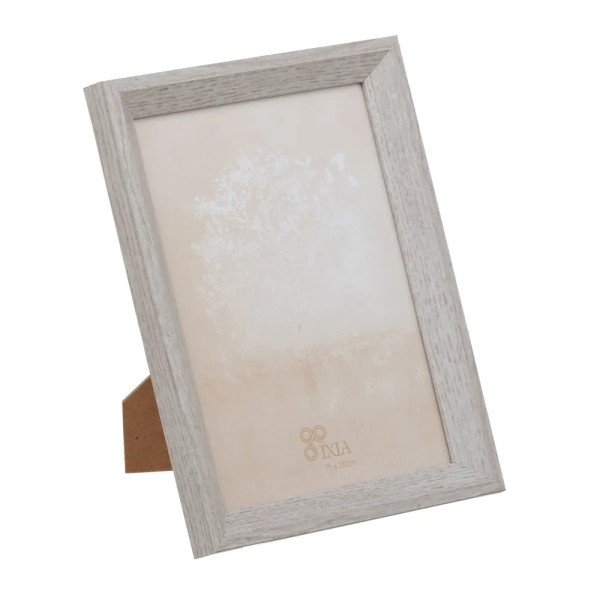 GREY MDF WOOD PHOTO FRAME 15x20cm