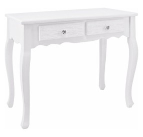 CONSOLE TABLE ENTRANCE BLANC 2 DRAWERS IN WHITE WOOD BIZZOTTO