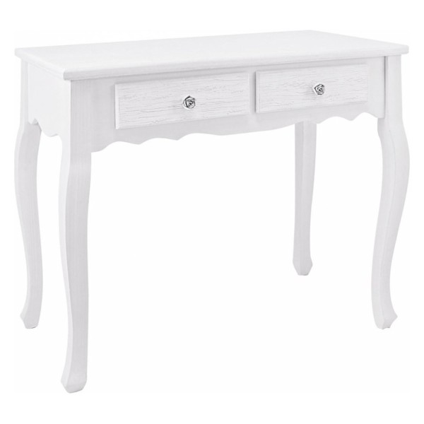 CONSOLE TABLE ENTRANCE BLANC 2 DRAWERS IN WHITE WOOD BIZZOTTO