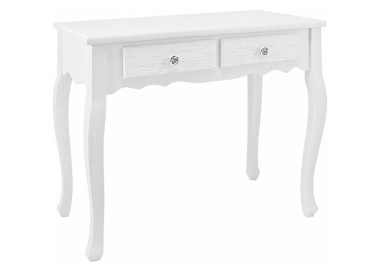 CONSOLE TABLE ENTRANCE BLANC 2 DRAWERS IN WHITE WOOD BIZZOTTO