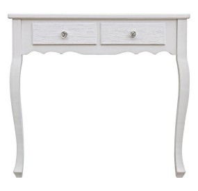 CONSOLE TABLE ENTRANCE BLANC 2 DRAWERS IN WHITE WOOD BIZZOTTO