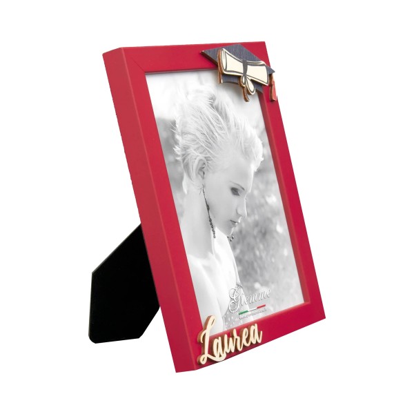 GIEMME RED WOOD GRADUATION PHOTO FRAME