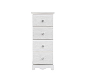 BLANC CHEST OF 4 DRAWERS IN BIZZOTTO WHITE WOOD