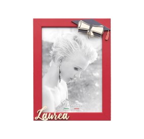 GIEMME RED WOOD GRADUATION PHOTO FRAME