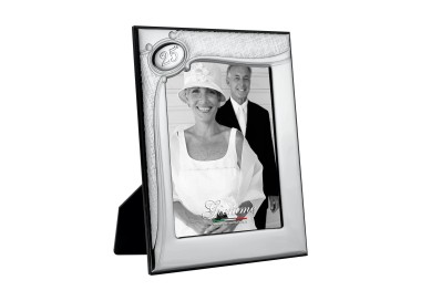 KAT10 GIEMME SILVER METAL 25th ANNIVERSARY PHOTO FRAME 15x20CM