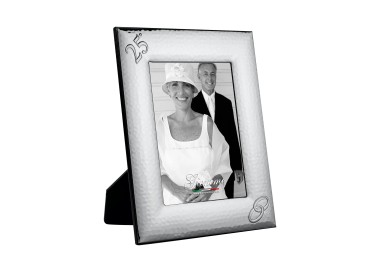 KAT01A GIEMME SILVER METAL 25th ANNIVERSARY PHOTO FRAME