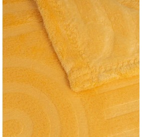 COPERTA OCRA IN FLANELLA 130X160cm