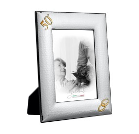 KAT01B GIEMME SILVER METAL 50th ANNIVERSARY PHOTO FRAME