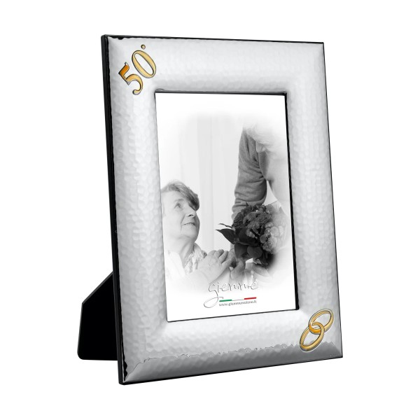 KAT01B GIEMME SILVER METAL 50th ANNIVERSARY PHOTO FRAME