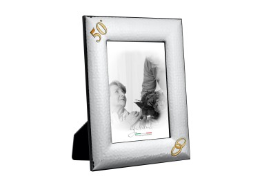 KAT01B GIEMME SILVER METAL 50th ANNIVERSARY PHOTO FRAME