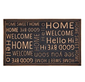 WORDS RUBBER DOORMAT 75 X 45cm