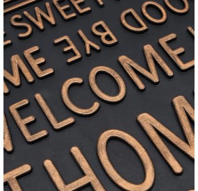 WORDS RUBBER DOORMAT 75 X 45cm