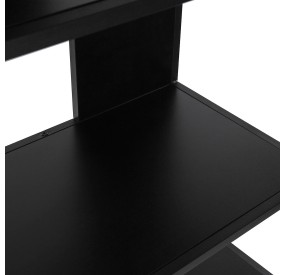 BLACK METAL OBJECT SHELF 5 SHELVES 80x36 H160cm VERSA