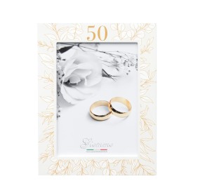 GIEMME WHITE WOOD 50th ANNIVERSARY PHOTO FRAME 13x18cm