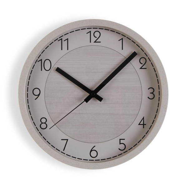 ROUND WHITE WOOD WALL CLOCK DIAMETER 30cm