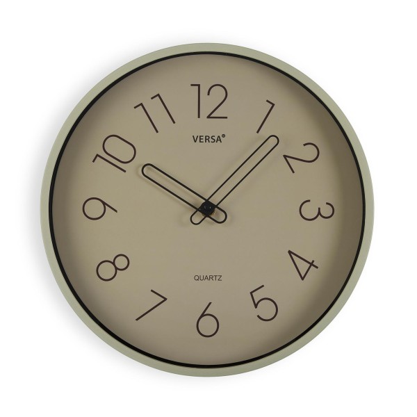 YELLOW BEIGE WALL CLOCK DIAMETER 30cm