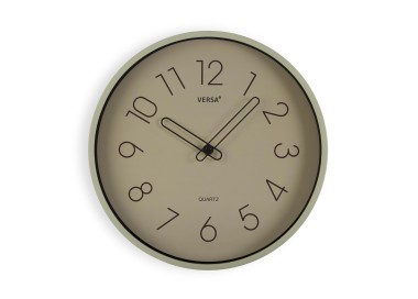 YELLOW BEIGE WALL CLOCK DIAMETER 30cm