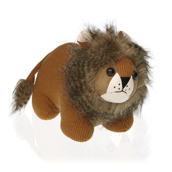 LION PLUSH TOY WITH FABRIC ANIMAL HOLDER STOP