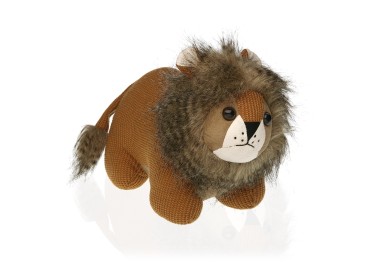 LION PLUSH TOY WITH FABRIC ANIMAL HOLDER STOP