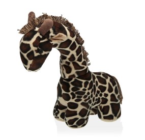 GIRAFFE PLUSH TOY WITH FABRIC ANIMAL HOLDER STOP