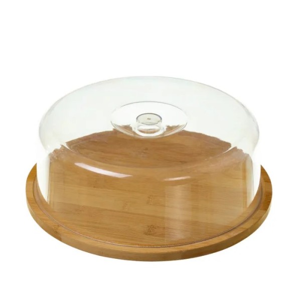 BAMBOO TRAY WITH LID 28cm