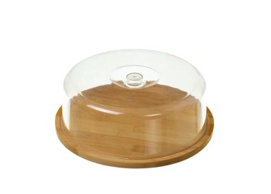 BAMBOO TRAY WITH LID 28cm