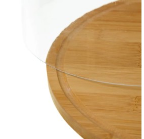 BAMBOO TRAY WITH LID 28cm