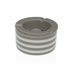 STRIPED ASHTRAY IN GRAY DOLOMITE 6x11CM