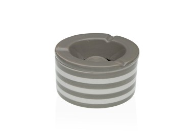 STRIPED ASHTRAY IN GRAY DOLOMITE 6x11CM