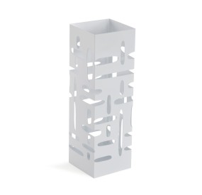 MODERN WHITE METAL UMBRELLA STAND H.49cm