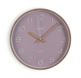 ROUND WALL CLOCK IN LILAC WOOD DIAMETER 30cm