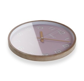 ROUND WALL CLOCK IN LILAC WOOD DIAMETER 30cm