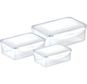 SET OF 3 RECTANGULAR CONTAINERS TO SAVE FRESHNESS TESCOMA