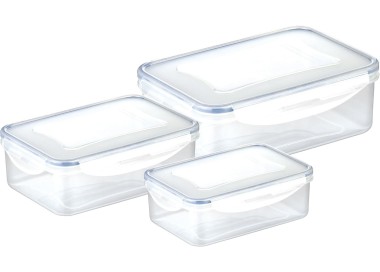 SET OF 3 RECTANGULAR CONTAINERS TO SAVE FRESHNESS TESCOMA