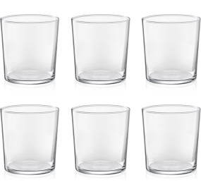 SET OF 6 GLASS GLASS WATER DRINKS TESCOMA 350ML