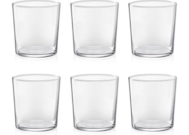 SET OF 6 GLASS GLASS WATER DRINKS TESCOMA 350ML